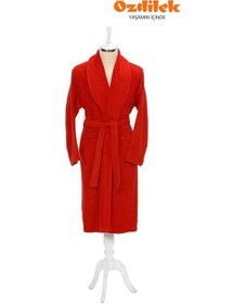 Resim Özdilek Tek Bornoz Şalyaka-colourist Kırmızı Xl Beden Kırmızı 