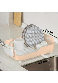 Resim Porsima Akl-060 Bej Lüks Tabaklık Bulaşıklık Bulaşık Sepeti 