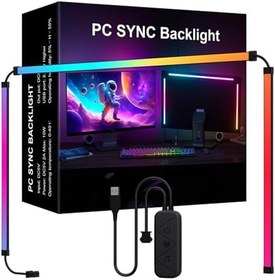 Resim Mistaha RGB Phantom Ambiyans Ekran LED Işık Çubuğu Müzik Ritmi Dinamik Işık Senkronizasyonu Yazılım kontrollü Renk/Dinamik Mod/Müzik Modu 