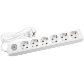 Resim Viko Eko 6'lı Anahtarlı Topraklı Çocuk Korumalı Grup Priz 7 M 