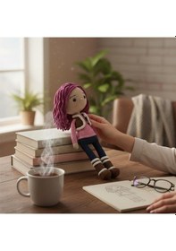 Resim Amigurumi Oyuncak Bebek Çocuklar İçin Oyun Arkadaşı Çok Renkli 