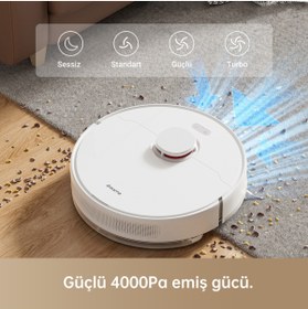Resim Dreame D10 Plus Gen 2 Toz İstasyonlu Robot Süpürge Beyaz 