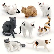 Resim FA Fantarea Gerçekçi Kedi Figürü - Karışık Renkler, PVC Malzeme, Gençler İçin Eğitici Oyuncak, Amerikan Kısa Tüylü, Turuncu Kedi 