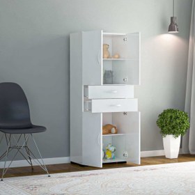 Resim BADE 4 Kapak 2 Çekmeceli Dolap, Çok Amaçlı Dolap, Banyo Dolabı, Mutfak Dolabı 