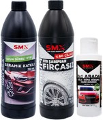 Resim SMX Seramik Katkılı Hızlı Cila - %40 Cilalı Oto Şampuan - 3'ü1 Arada(hare Giderici&boya Koruma&cila) 