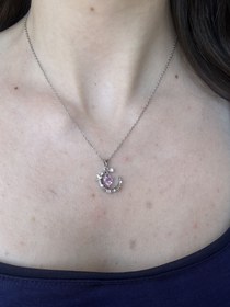 Resim Pembe Ay Kolye 