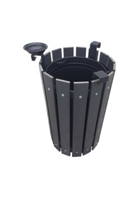 Resim Safirkom Kompozit Yuvarlak Çöp Kovası SÇ12 G Antrasit (65 Lt.) Antrasit 