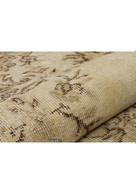 Resim Bej Vintage Eskitme El Dokuma Halı 