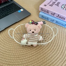 Resim Silver1 Sevimli Renkli Ip Peluş Ayı Kolye El Yapımı Oyuncaklar Küçük Bebek Çanta Çekicilik Sevimli Bebek Cep Telefonu Çekicilik (Yurt Dışından) 