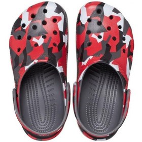 Resim Crocs 211171 Classic Geo Camo Clog K Kırmızı Çocuk Terlik Bej 