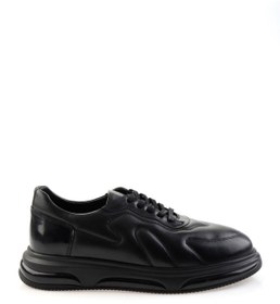 Resim Bambi Siyah Hakiki Deri Erkek Sneaker E01035250343 