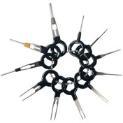 Resim Sones 11 Adet Oto Araba Girişi Devre Kablo Tesisatı Terminali Çıkarma Konnektörü Sıkma Pimi Arka İğne Kaldırma Aracı 