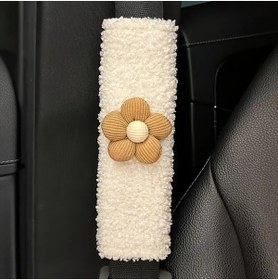 Resim seltuğ 1 Adet Çiçekli Polyester Fiber Koltuk Kemeri Kapak Ped 