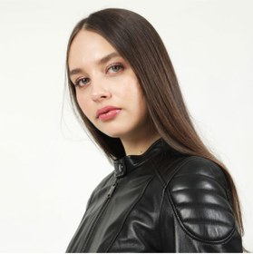 Resim Dericlub 2156 Siyah Kadın Deri Mont 