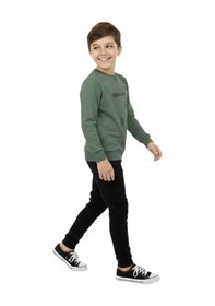 Resim Baglan Erkek Çocuk Önü Baskılı Sweatshirt Bgl-st05245 Açık Yeşil 