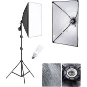 Resim Deyatech 50x70 Tek Duyulu Lambalı Softbox Youtuber 25 watt kaliteli lamba 