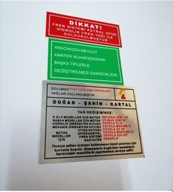 Resim Tofaş Motor Etiket Takımı Doğan Kartal Şahın M131 Panel Sticker 