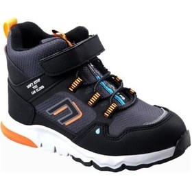 Resim Trex Erkek Çocuk Softshell Outdoor Trekking Bot Siyah - Turuncu 