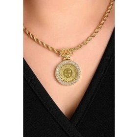 Resim Aytek Gold Çeyrekli Halat Kolye 