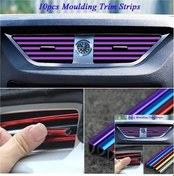 Resim Novahub Açık Mor Lady Bug 10 Adet 20 Cm Araba Klima Çıkışı Dekoratif U Şekli Kalıplama Trim Şeritler 