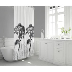 Resim Zethome Banyo Perdesi 1x240x200 Tek Kanat Duş Perdesi Halka Hediyeli Duşakabin Perdesi 3391 