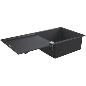 Resim Grohe K500 Kuvars Kompozit Eviye 60 -C 100 / 50. Granit Siyah 