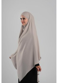 Resim Hürrem Bone Sütlü Kahve Pratik Hazır Geçmeli Tesettür Eşarp Krep Bağcıklı Sufle Hijab 2313 26 