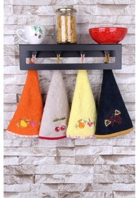 Resim Baveno %100 Pamuk 4'lü Karma Renkler Mutfak Havlusu Karma 