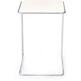 Resim To Notebook Beyaz Krom Yan Sehpa 