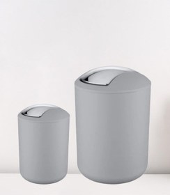 Resim 2'li Gri, Çöp Kovası 6,4 Litre Ve 2 Litre - Brasil Model 