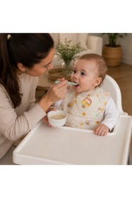 Resim mammam always by your side Sevimli Arılar Bebek Mama Önlüğü (6-24 Ay) 