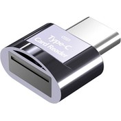 Resim Yaleker Type-c Mikro Sd/tf Kart Okuyucu, Zinc Alloy, Hızlı Tanıma, Cep Telefonu/tablet/dizüstü Bilgisayar Uyumlu, Gri Renk 