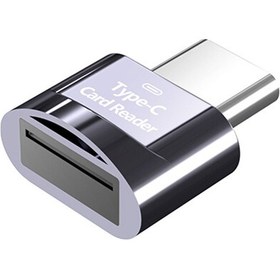 Resim Yaleker Type-c Mikro Sd/tf Kart Okuyucu, Zinc Alloy, Hızlı Tanıma, Cep Telefonu/tablet/dizüstü Bilgisayar Uyumlu, Gri Renk 