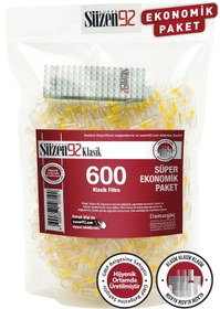 Resim Süzen92 Sigara Ağızlığı Filtresi Klasik 600'lü Ekonomik Paket 1 Adet Taşıma Kutusu Hediyeli 