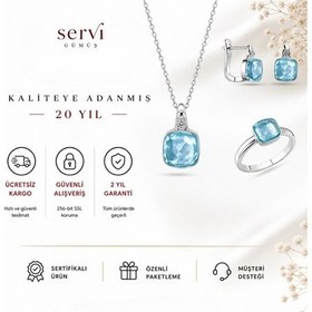 Resim Servi 925 Ayar Gümüş Pomelita Set-222 