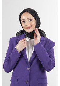 Resim Latte Brisa Vual Eşarp /1196 - Siyah 