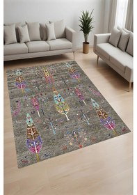 Resim Rovigo Home Dijital Baskı Yıkanabilir Kaymaz Taban Salon Halısı Ve Yolluk Rv128-fnl434 Kahverengi 