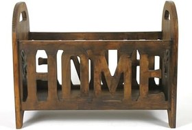 Resim Eskitme Ahşap Ferforje Sepet Gazetelik 