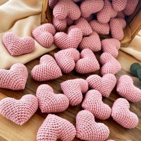 Resim Amigurumi Minik Figür - Pembe Kalp 