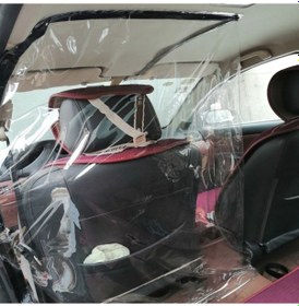 Resim Sones Araba Karantina Şeffaf Anti-sprey Kalkanı Tükürük Önleyici Koruyucu Film, Sürücü Koltuğu Evrensel 