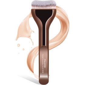 Resim MAANGE Profesyonel Fondöten Fırçası - Yumuşak Naylon Kıllar, Zarif Kahverengi Sap, BB Kremi, Sıvı Fondöten, Pudra için - Flawless Uygulama için Seyahat Dostu Makyaj Fırçası - Ev, Salon veya Kadınlar için Hediye için İdeal - MAANGE Güzellik Araçları, Kabuki Makyaj, Şık Tasarım, Pürüzsüz Uygulama, Güzellik Tutkunları 