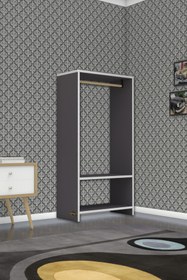 Resim Kenzlife Giysi Dolabı Rüknettin 120*060*30 Gri Gardırop 