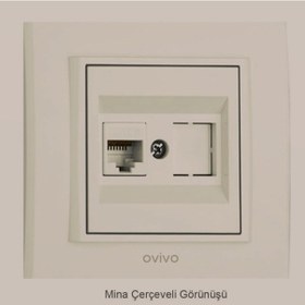 Resim Ovivo Mina Krem Nummeris Telefon Prizi Çerçeveli 