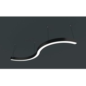 Resim DORA LED SU YOLU LİNEER AYDINLATMA ARMATÜR Siyah - Natural Beyaz 4000-4500K - Çap : 120cm (1,2m) - 45W - 5850 