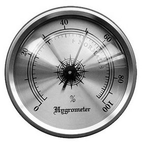 Resim North Humidor Puro Nem Saati Higrometre Silver 3.5 CM 