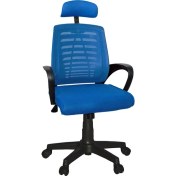 Resim Türksit Karizma File Müdür Koltuk Plastik Ayak Mavi 