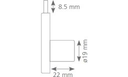Resim Canex Kare Çekmece Kilidi D 19 mm x L 22 mm 
