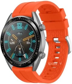 Resim Huawei Watch GT3 Elite-Active 46mm-GT3 Pro-GT3 Se 22mm İle Uyumlu NovaGT Supreme Silikon Kordon Turuncu 