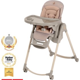 Resim Maxi-Cosi Minla Plus 6'sı Bir Arada Ahşap Görünümlü 4 Tekerlekli Mama Sandalyesi Elegance Terra 