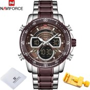 Resim Hanyang Sce Navıforce Moda Erkek Saatler Lüks Orijinal Kuvars Dijital Analog Spor Kol Saati Erkekler Için Su Geçirmez Paslanmaz Çelik Saat (Yurt Dışından) 